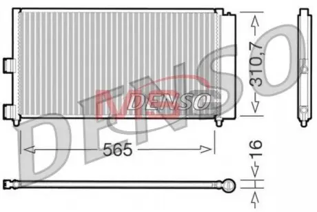 Радиатор кондиционера FIAT DOBLO (119) 01-, DOBLO Cargo (223) 01-, IDEA 03-, PUNTO (188) 99- DENSO DCN09070