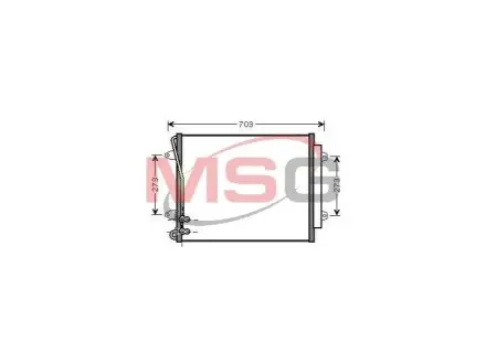 Радиатор кондиционера VW CC (358) 11-, CC (358) 11-16, PASSAT (3C2) 05-10, PASSAT (362) 10- DENSO DCN32012