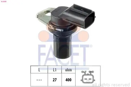 Датчик положения распредвала Ford C-Max/Fiesta/Focus 1.25-2.5 i/TDCI/Ti/DI/TDDi/TDI 98-&gt; FACET 9.0308