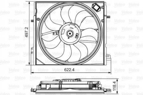 Вентилятор, охлаждение двигателя Valeo 698582 (фото 1)
