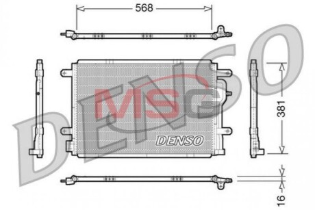 Радіатор кондиціонера AUDI A4 (8E2, B6) 00-04, A4 (8EC, B7) 04-08, A4 (8K2, B8) 07- DENSO DCN02004