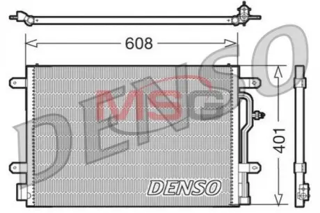 Радіатор кондиціонера AUDI A4 (8E2, B6) 00-04, A4 (8EC, B7) 04-08, A4 (8K2, B8) 08- DENSO DCN02012