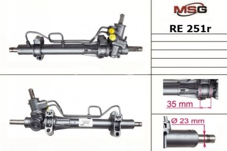 Рулевая рейка с ГУР восстановленная RENAULT Clio 1998-2005,RENAULT Symbol 2005- MSG RE251R