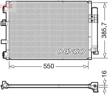 Радиатор кондиционера FORD C-MAX II 12-, FOCUS III 11-, FOCUS III Turnier 11- DENSO DCN10043
