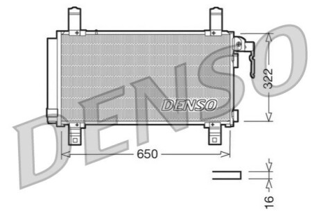 Радиатор кондиционера MAZDA 6 (GG) 02-07, 6 (GH) 07-, 6 Hatchback (GG) 02-07 DENSO DCN44006