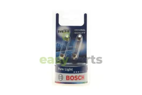Автолампа C10W 12V 10W SV8.5-8 Pure Light (blister/К-кт 2 шт.) BOSCH 1987301014