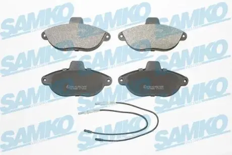 Колодки тормозные дисковые передние CITROEN JUMPY 95-07, FIAT SCUDO 95-07 SAMKO 5SP346