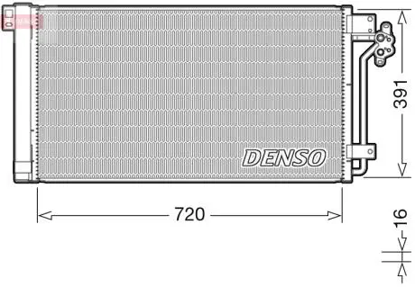 Радиатор кондиционера VW MULTIVAN V (7HM, 7HN, 7HF, 7EF, 7EM, 7EN) 03-09 DENSO DCN32020