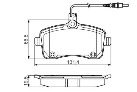 Комплект гальмівних колодок, дискове гальмо BOSCH 0986495091 (фото 1)