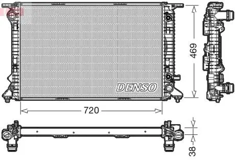 Радиатор, охлаждение двигателя DENSO DRM02023