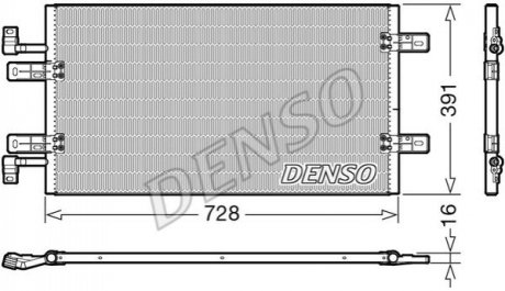 Радіатор кондиціонера OPEL VIVARO (E7) 06-н. в., RENAULT TRAFIC II 06- DENSO DCN20019 (фото 1)