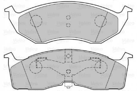 Гальмівні колодки дискові CHRYSLER Vision/Voyager "2,0-3,8 "F "93-01 Valeo 301556 (фото 1)