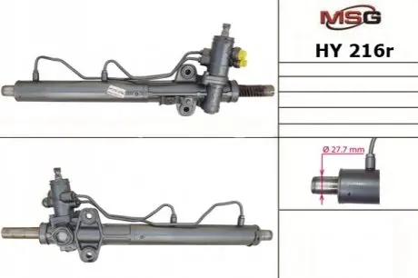 Рулевая рейка с ГУР восстановленная HYUNDAI SANTA FE I (SM) 00-06 MSG HY216R