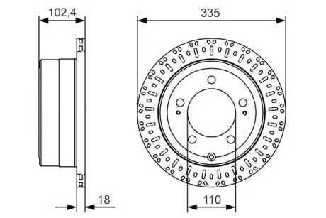 Фото 1 - toyota гальмівний диск задн.land cruiser 100,lexus 98- BOSCH 0986479A61 TOYOTA гальмівний диск задн.Land Cruiser 100,Lexus 98- BOSCH 0986479A61 (фото 1)