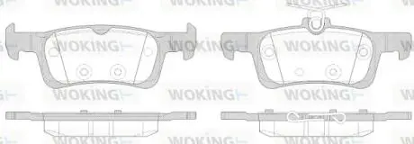 Колодки тормозные дисковые задние Peugeot 308 ii 1.2 13-,Peugeot 308 ii 1.6 13- WOKING P1463300