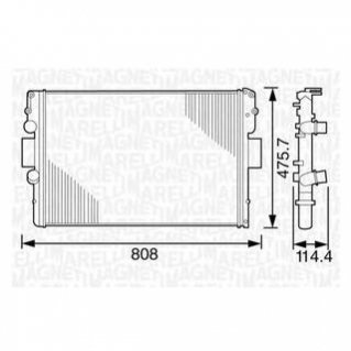 Радіатор основний IVECO DAILY E4 06-11, IVECO DAILY E5 11-14 MAGNETI MARELLI 350213120900
