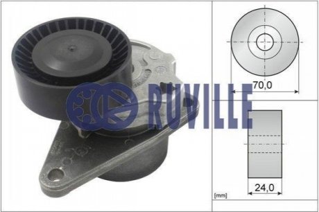 Ролик генератора натяжний 2.5DCI rn Renault Master II 98-10 RUVILLE 55545 (фото 1)