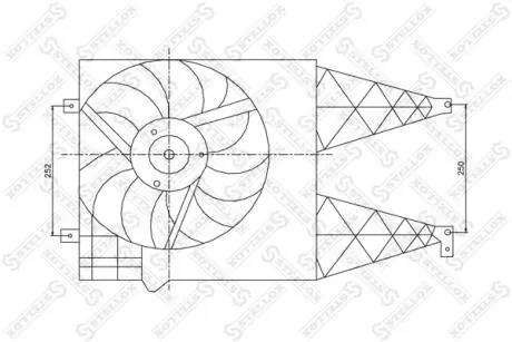 Вентилятор охлаждения / VW Polo/Bora/Lupo/Golf, Audi A3 00- STELLOX 29-99011-SX (фото 1)