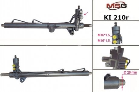 Рульова рейка з ГУР відновлена KIA SORENTO 2002-2009 MSG KI210R