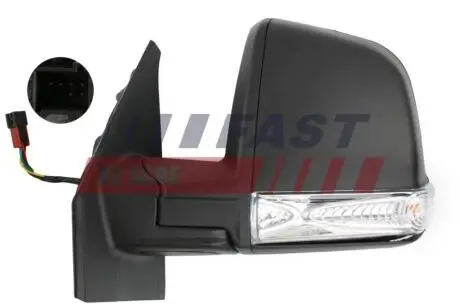 Дзеркало ліве електро з підігрівом 6 пінів FIAT DOBLO 09- FAST FT88348