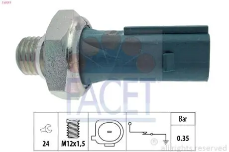 Датчик тиску оливи Mercedes Benz W169/245 M266 04-> FACET 7.0177
