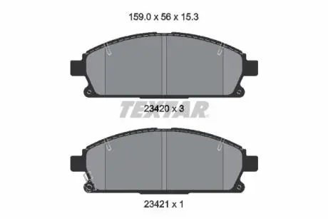 Тормозные колодки INFINITI/NISSAN Q45/Presage "F "97-"09 TEXTAR 2342006
