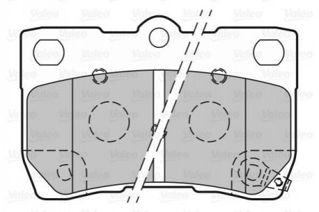 Тормозные колодки дисковые LEXUS GS/IS "2,2-4,3 "R "05-13 Valeo 301888 (фото 1)