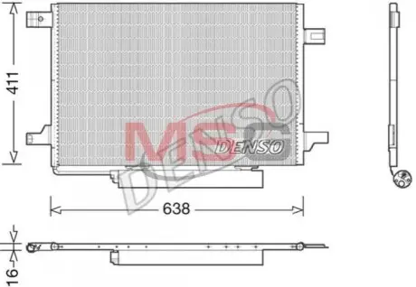 Радиатор кондиционера MERCEDES-BENZ A-CLASS (W169) 04-12 DENSO DCN17004
