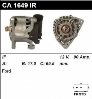 Генератор відновлений /90A, PV/ FORD FIESTA IV 00-03 MSG CA1649IR