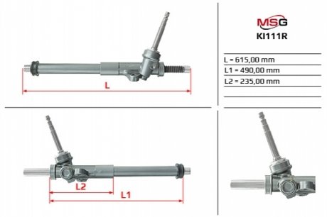 Рульова рейка без ГУР відновлена KIA CARENS 2013- MSG KI111R