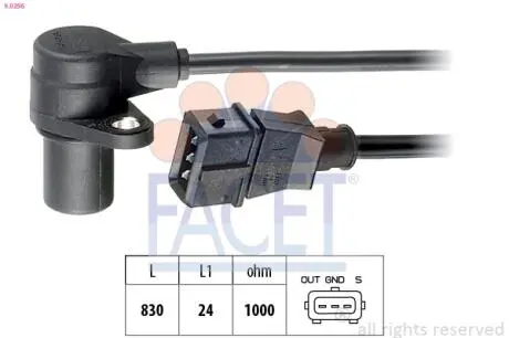 Датчик положения коленвала Opel Astra 2.0 Turbo 00-&gt; FACET 9.0296