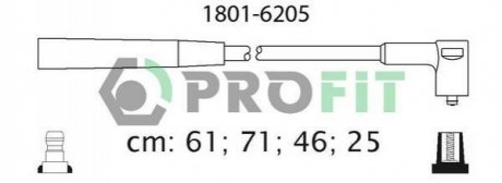 Комплект кабелей высоковольтных PROFIT 1801-6205 (фото 1)