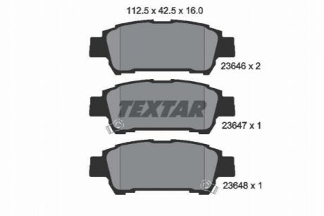 Гальмівні колодки TOYOTA Avensis Verso/Previa "R "00>> TEXTAR 2364601