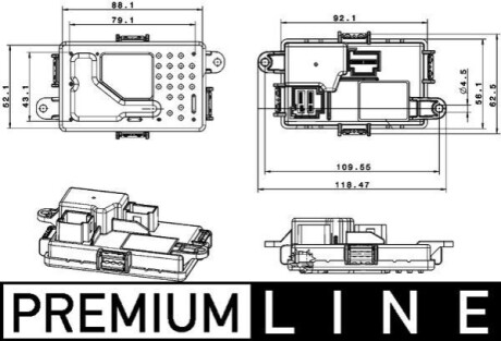 Блок управління обігрівачем Mercedes W204, W212 2010- MAHLE / KNECHT ABR67000P