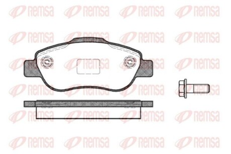 Колодки тормозные дисковые передние FIAT PANDA 03-12 REMSA 1100.00