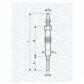 Свічка розжарювання RENAULT Kangoo 1,5dCi 09-, DACIA Logan 1,5dCi 10-, NISSAN MAGNETI MARELLI UY18A
