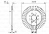 Гальмівний диск вентильований LEXUS RX III 263 мм BOSCH 0986479V35 (фото 1)