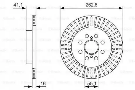 Тормозной диск BOSCH 0986479V35