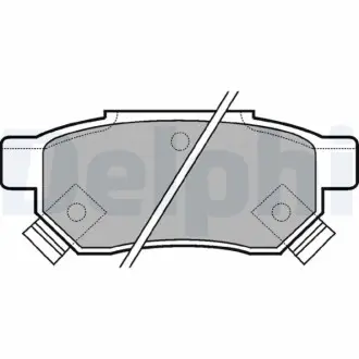 Гальмівні колодки дискові HONDA Civic Coupe "99>> Delphi LP625