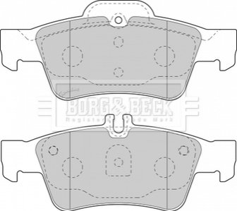 Комплект тормозных колодок, дисковый тормоз BORG & BECK BBP1798 (фото 1)
