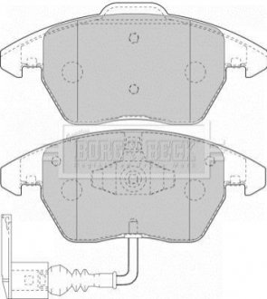 Комплект гальмівних колодок, дискове гальмо BORG & BECK BBP1876