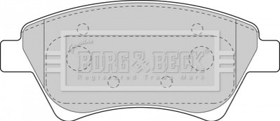 Комплект гальмівних колодок, дискове гальмо BORG & BECK BBP1821 (фото 1)