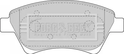 Комплект гальмівних колодок, дискове гальмо BORG & BECK BBP1821