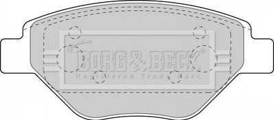 Комплект гальмівних колодок, дискове гальмо BORG & BECK BBP1851