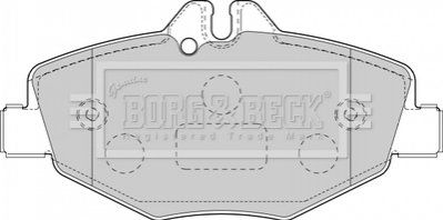 Комплект гальмівних колодок, дискове гальмо BORG & BECK BBP1796 (фото 1)