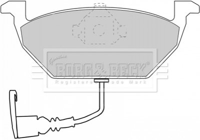 Комплект тормозных колодок, дисковый тормоз BORG & BECK BBP1617 (фото 1)
