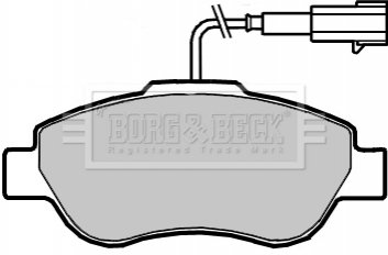 Комплект тормозных колодок, дисковый тормоз BORG & BECK BBP2416