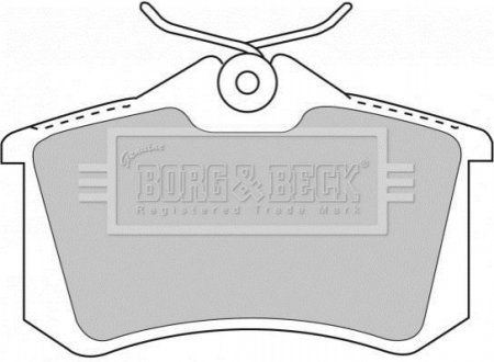Комплект тормозных колодок, дисковый тормоз BORG & BECK BBP1778