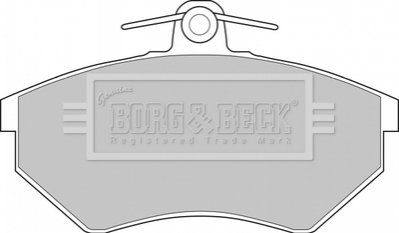 Комплект гальмівних колодок, дискове гальмо BORG & BECK BBP1427 (фото 1)