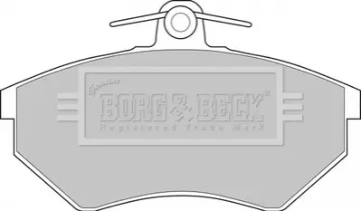 Комплект тормозных колодок, дисковый тормоз BORG & BECK BBP1427
